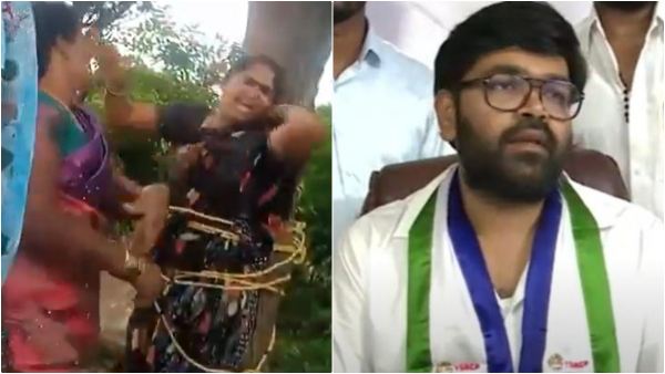 MLC KRJ Bharat criticized AP Govt over Kuppam women incident MLC KRJ Bharat criticized AP Govt over Kuppam women incident