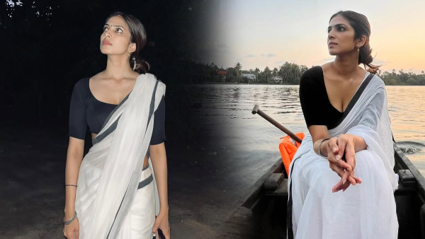 Malavika Mohanan white saree pics goes viral