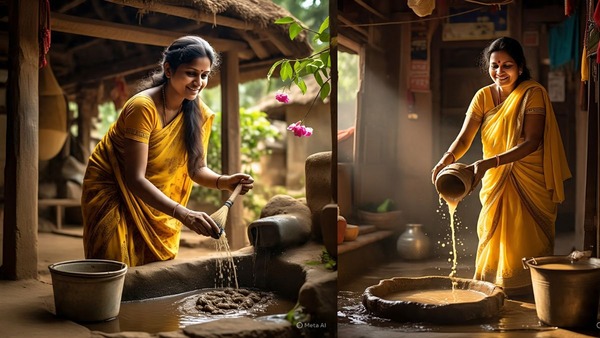 why-do-people-use-cow-dung-and-turmeric-on-their-doors-in-ashada-reasons-behind-an-ancient-tradition