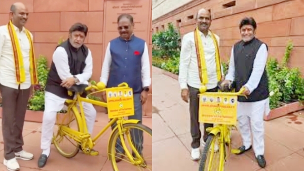 Balayya s Bicycle Blunder in Parliament Premises Goes Viral