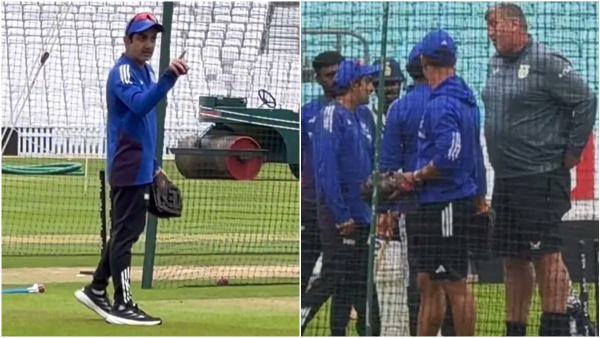 IND vs ENG 5th test Gambhir having a heated conversation with the Oval Pitch Curator
