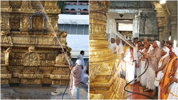 The Koil Alwar Tirumanjanam ritual was performed in Tirumala Srivari temple