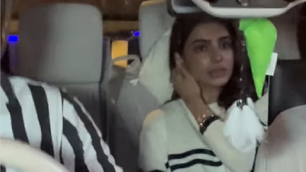 Samantha travels in a car with director Raj Nidimoru