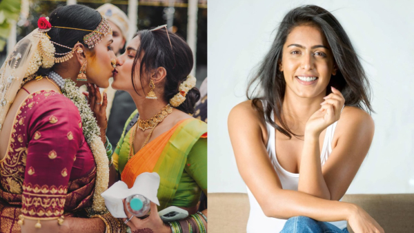 Photos of heroine Samyuktha Hegde giving a lip kiss to her friend go viral Photos of heroine Samyuktha Hegde giving a lip kiss to her friend go viral