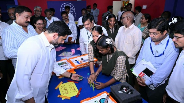 nara Lokesh inaugurates AI labs in vizag school says its our future