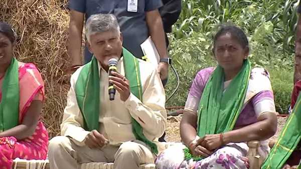 Chandrababu watches pm modi s live speech before launching annadata sukhibhava scheme in darsi