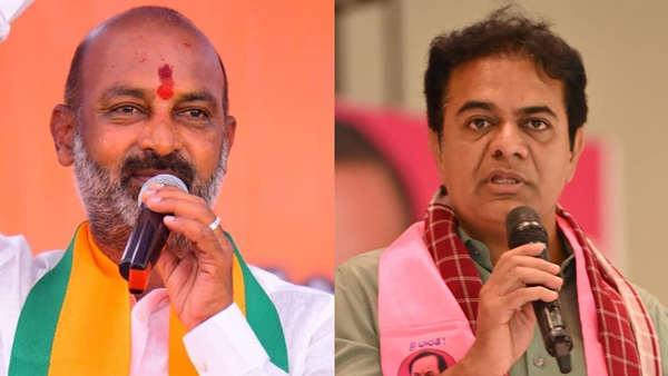 Bandi Sanjay Open challenge to BRS Working president KTR on phone tapping