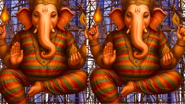 90 feet Sri Sundara Vastra Maha Ganesha with one lakh sarees in our AP 90 feet Sri Sundara Vastra Maha Ganesha with one lakh sarees in our AP