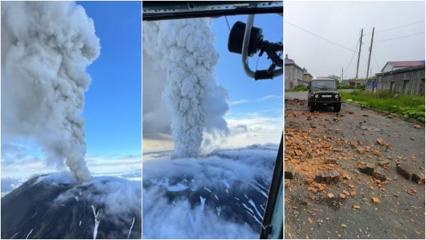 A volcano erupted after 600 years in Russia