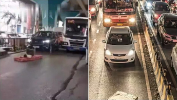 Viral Footage Man Takes a Quick Snooze on Bengaluru s Busy Road