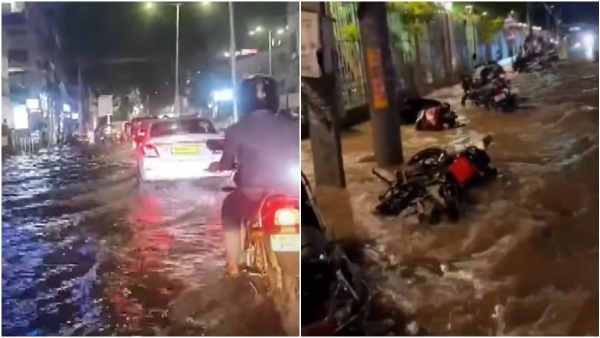 Heavy downpour lashes out Guntur and Vijayawada