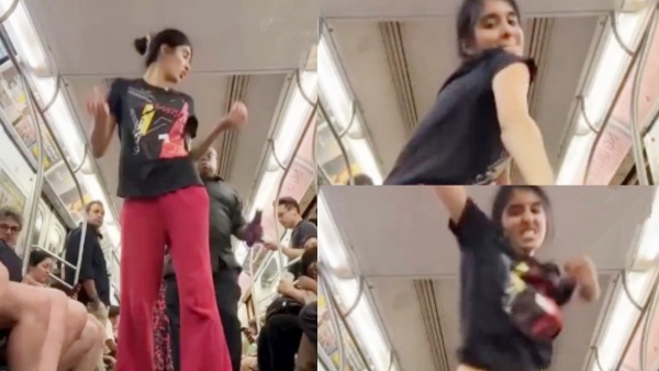 Cringe Alert Indian Girl s Wild Dance in US Subway Goes Viral Leaves Passengers Squirming