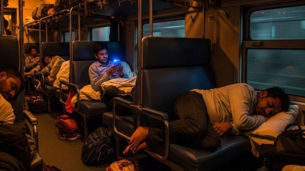 Watching reels in trains Fine Railways warning