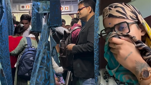 Woman Captures Ticketless Crowds in AC-2 Train Car
