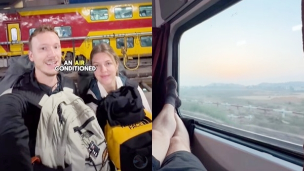 Foreign Couple Praises Indian Railways First-Class Comfort