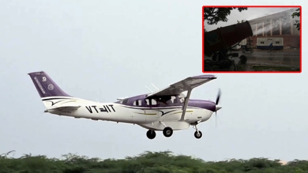 Delhi First Cloud-Seeding Plane Takes Off Artificial Rain to Tackle Pollution