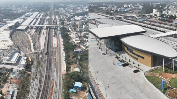Amaravati Railway Station has terminals for Secunderabad Hyderabad Cherlapalli and Kacheguda