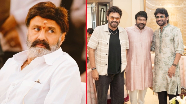Chiranjeevi Diwali Party Nag amp amp Venky Spotted Balakrishna s Absence Sparks Controversy Chiranjeevi Diwali Party Nag amp amp Venky Spotted Balakrishna s Absence Sparks Controversy