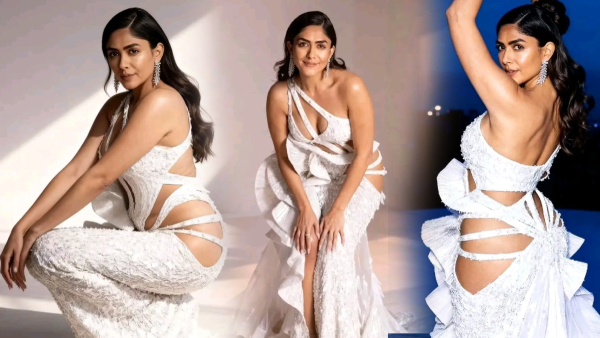 Actress Mrunal Thakur ravishing beauty show