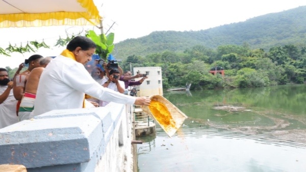 TTD Chairman offered Ganga Harathi in Tirumala