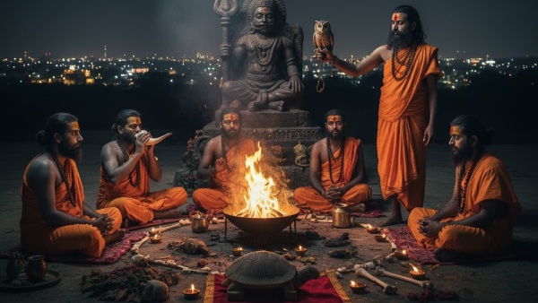Occult Rituals in Ujjain Crematorium for Bihar Elections Owl Sacrifice Sparks Buzz Occult Rituals in Ujjain Crematorium for Bihar Elections Owl Sacrifice Sparks Buzz