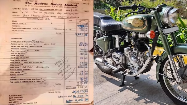 Royal Enfield Bullet Price in 1986 Old Bill Goes Viral After 39 Years Royal Enfield Bullet Price in 1986 Old Bill Goes Viral After 39 Years