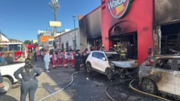 Supermarket explosion in Mexico