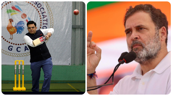 Rahul Gandhi mocks icc chairman jay shah in bihar poll campaign says can t even hold a bat Rahul Gandhi mocks icc chairman jay shah in bihar poll campaign says can t even hold a bat