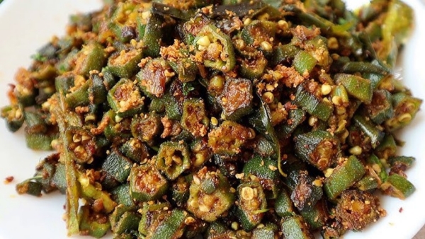 Super Tasty Crispy Okra Fry Andhra Style Bendakaya Vepudu That ll Blow Your Mind