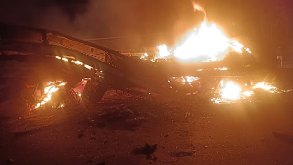 Several Dead as a Bus Catches Fire After Collision in Karnataka s Chitradurga Several Dead as a Bus Catches Fire After Collision in Karnataka s Chitradurga