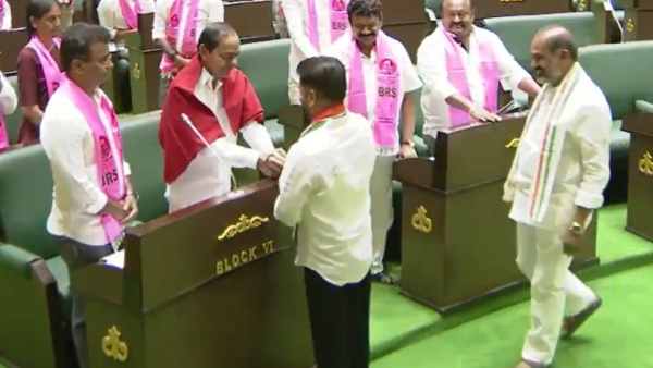 KTR Responds on Revanth Reddy Shaking Hands with KCR KTR Responds on Revanth Reddy Shaking Hands with KCR