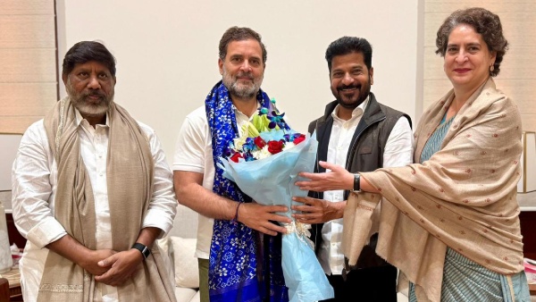 CM Revanth Reddy Delhi Tour Meets PM Modi Rahul and Priyanka in a Single Day