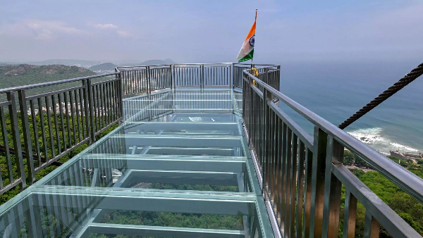 Vizag s New Glass Bridge at Kailasagiri Offers Single Point for All Tourist Spot Views Vizag s New Glass Bridge at Kailasagiri Offers Single Point for All Tourist Spot Views