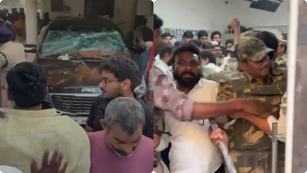 Ambati Rambabu s House Attacked by Protesting TDP Cadre Over Derogatory Comments on Chandrababu Ambati Rambabu s House Attacked by Protesting TDP Cadre Over Derogatory Comments on Chandrababu