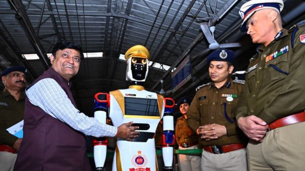 Meet ASC ARJUN the AI Powered Protector of Passengers Vizag Railway Stations Robot Guard