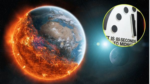 Doomsday Clock Moves Closer to Midnight Global Nuclear Tensions Wars Climate Crisis Push Humanity to 85 Seconds from Disaster Doomsday Clock Moves Closer to Midnight Global Nuclear Tensions Wars Climate Crisis Push Humanity to 85 Seconds from Disaster