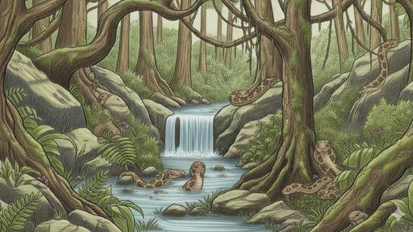 illusion-puzzle-of-king-cobras-in-forest-created-by-artificial-intelligence-for-better-ming-sharpnes