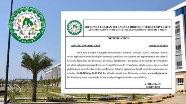 Staff Recruitment Notification with Salary Up to Rs 1 Lakh in Konda Laxman Telangana State Horticultural University Staff Recruitment Notification with Salary Up to Rs 1 Lakh in Konda Laxman Telangana State Horticultural University