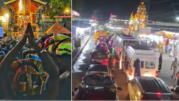 Sabarimala Makara Vilakku Rush Triggers Protests Over New Traffic Measures Sabarimala Makara Vilakku Rush Triggers Protests Over New Traffic Measures