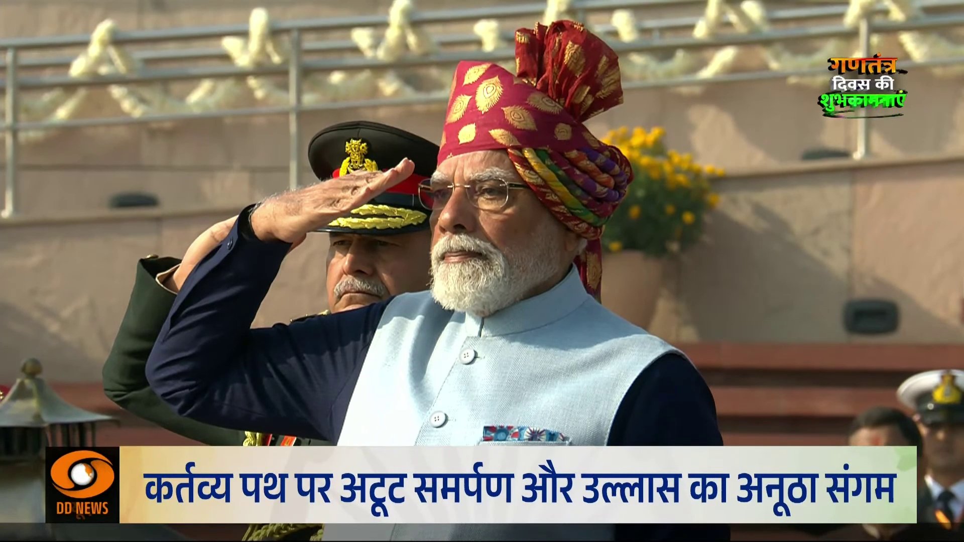 PM Modi paying homage to the fallen soldiers at the National War Memorial