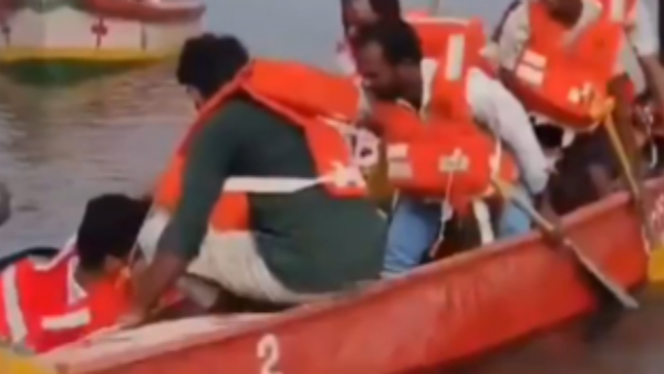 Viral Video Konaseema Collector s Unexpected Dip in Canal During Sankranti Race Trial