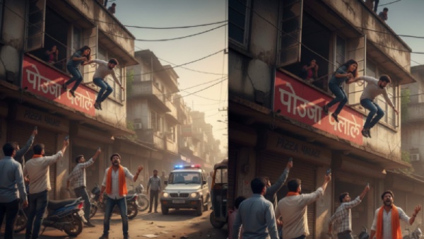 up couple jumps From pizza shop in Second Floor to Escape Harassment by Hindu Group Injured up couple jumps From pizza shop in Second Floor to Escape Harassment by Hindu Group Injured