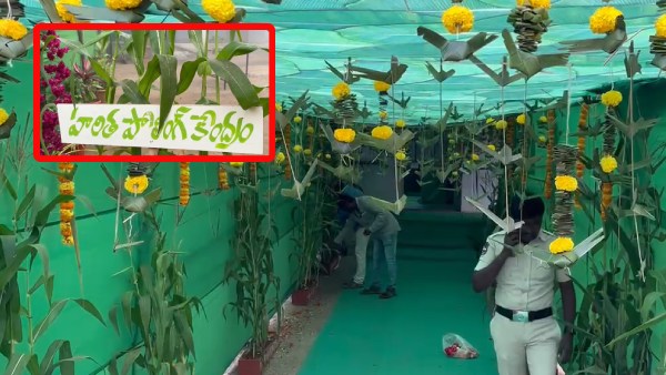 వర్ధన్నపేట గ్రీన్ పోలింగ్ స్టేషన్లలో మున్సిపల్ ఎన్నికలు మరియు సెల్ఫీ పాయింట్లు ఓటర్ల హృదయాలను గెలుచుకున్నాయి