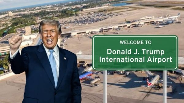 ట్రేడ్మార్క్ వివాదం మధ్య ఫ్లోరిడా పామ్ బీచ్ విమానాశ్రయానికి డొనాల్డ్ జె ట్రంప్ అంతర్జాతీయ విమానాశ్రయంగా పేరు మార్చింది