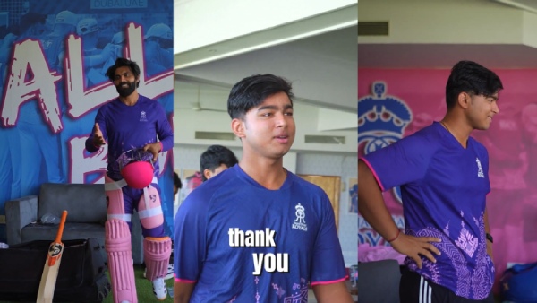 Ravindra Jadeja Guides 14-Year-Old Vaibhav Suryavanshi at Rajasthan Royals Training Camp Video Viral Ravindra Jadeja Guides 14-Year-Old Vaibhav Suryavanshi at Rajasthan Royals Training Camp Video Viral