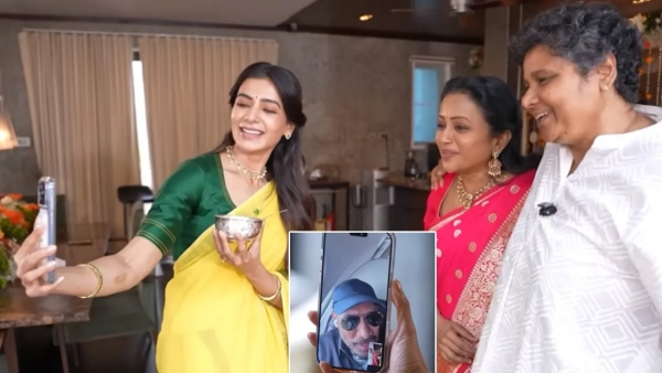 Samantha and Raj Nidimoru s Adorable Viral Video from Maa Inti Bangaram Promotions goes viral net