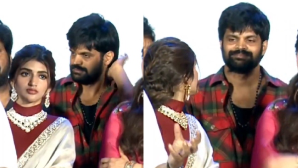 Sreeleela Gives Sweet Warning to Mahesh Achanta at Ustaad Bhagat Singh Pre-Release Event