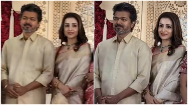 Vijay and Trisha in Same Car at chennai Wedding Viral Video Fuels Divorce Rumors amp amp Fan Frenzy