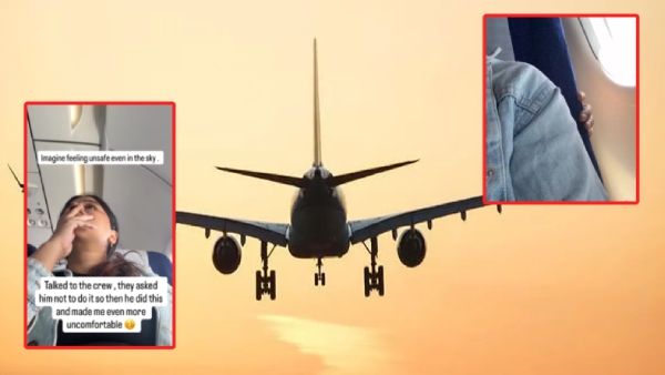 Actress Urvi Kothari Alleges Harassment on Flight Viral Video Shows Passenger Weird Behavior Actress Urvi Kothari Alleges Harassment on Flight Viral Video Shows Passenger Weird Behavior