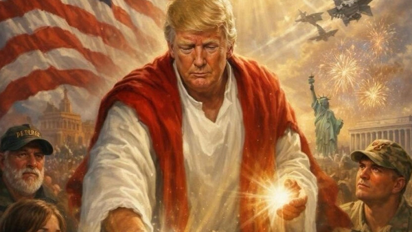 Trump Ramps Up Attack on Catholic Church and Posted Him Self as Jesus Image Sparks Firestorm Over Vatican